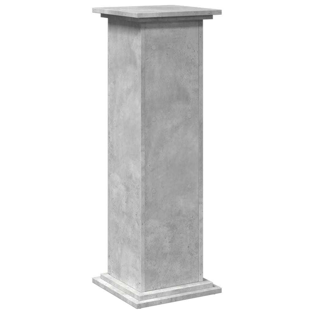 Display Stand with Storage Concrete Grey 31x30x90 cm Engineered Wood