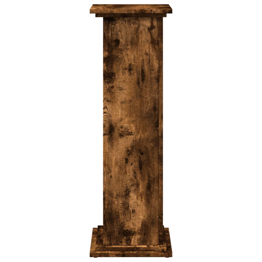 vidaXL Display Stand with Storage Smoked Oak 31x30x90 cm Engineered Wood