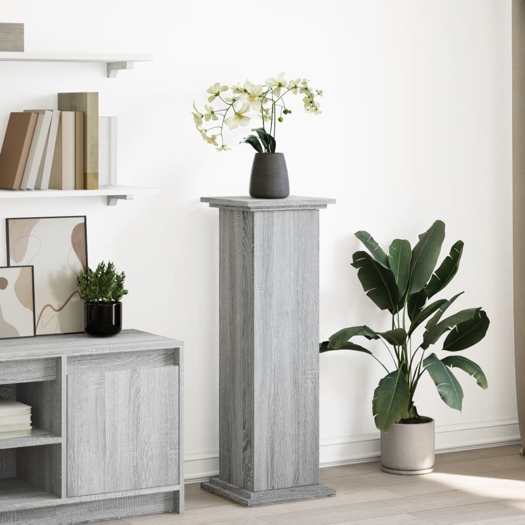Display St& with Storage Grey Sonoma 31x30x90 cm