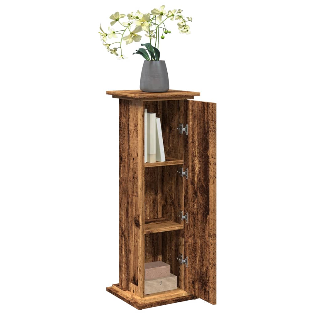 Display Stand with Storage Old Wood 31x30x90 cm Engineered Wood
