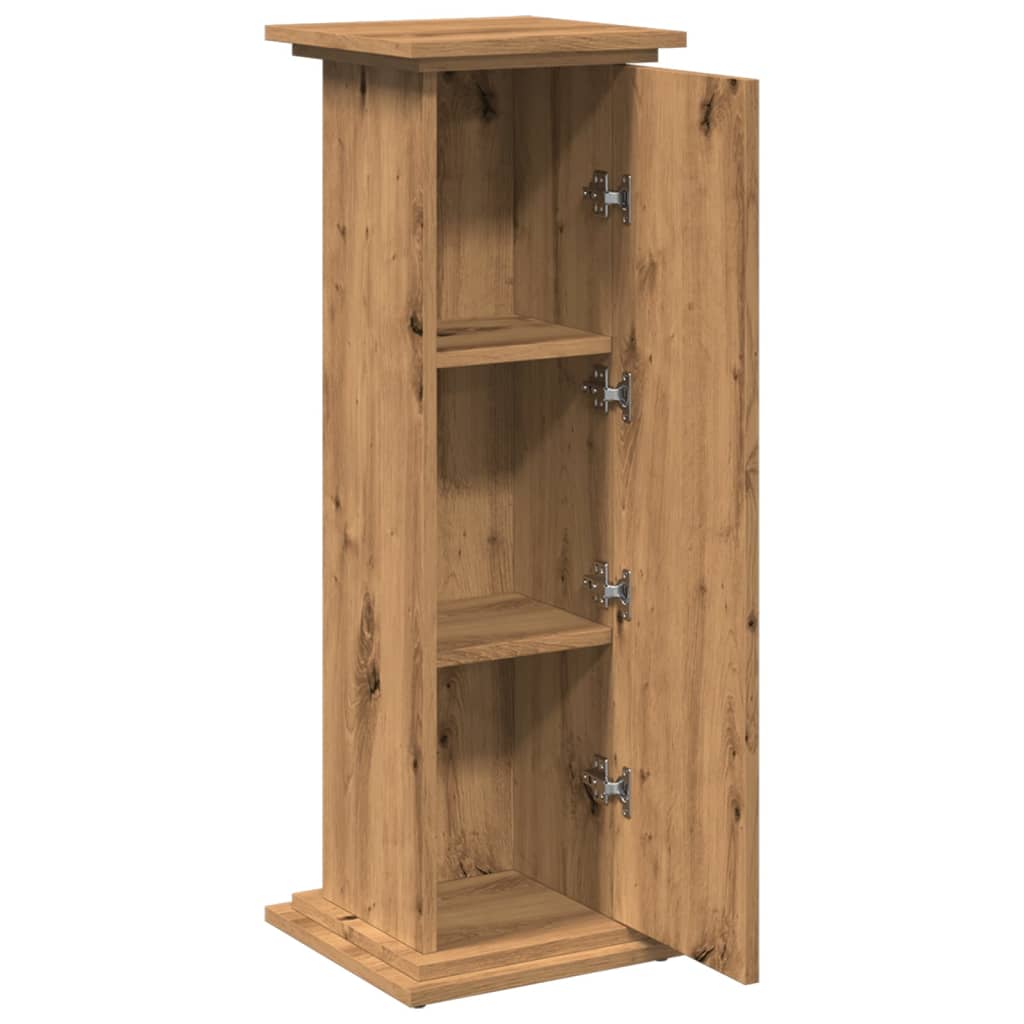 vidaXL Display Stand with Storage Artisan Oak 31x30x90 cm Engineered Wood