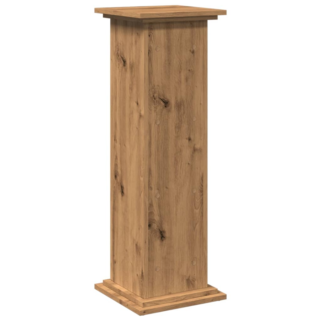 vidaXL Display Stand with Storage Artisan Oak 31x30x90 cm Engineered Wood