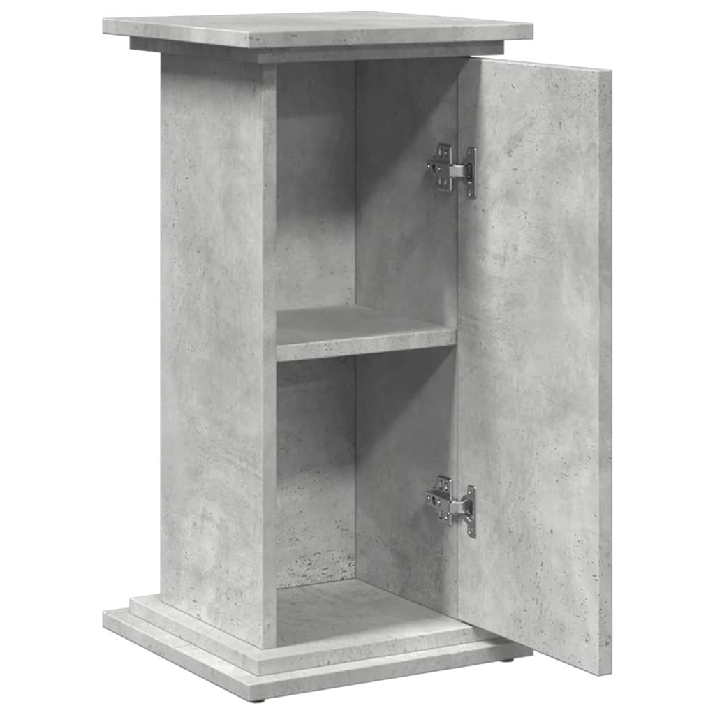 vidaXL Display Stand with Storage Concrete Grey 31x30x60 cm Engineered Wood