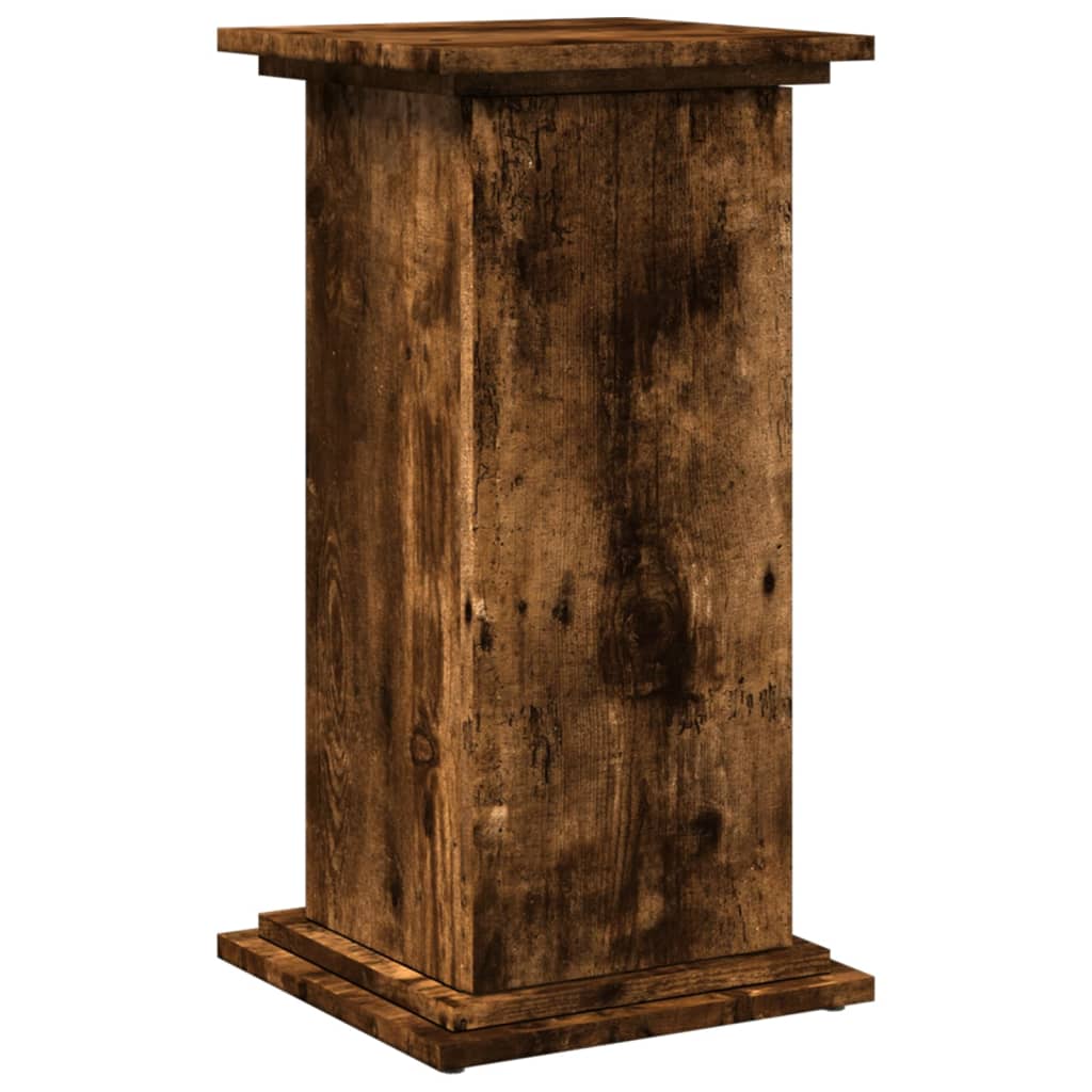 Display Stand with Storage Smoked Oak 31x30x60 cm Engineered Wood