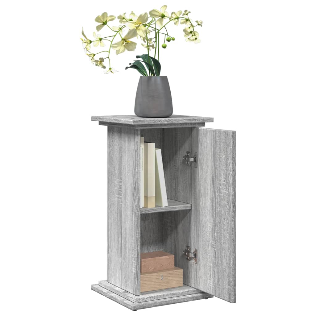 Display St& with Storage Grey Sonoma 31x30x60 cm