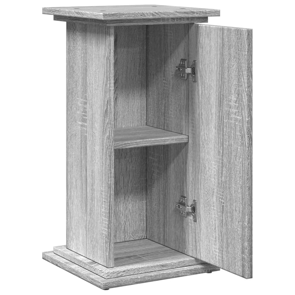 Display St& with Storage Grey Sonoma 31x30x60 cm