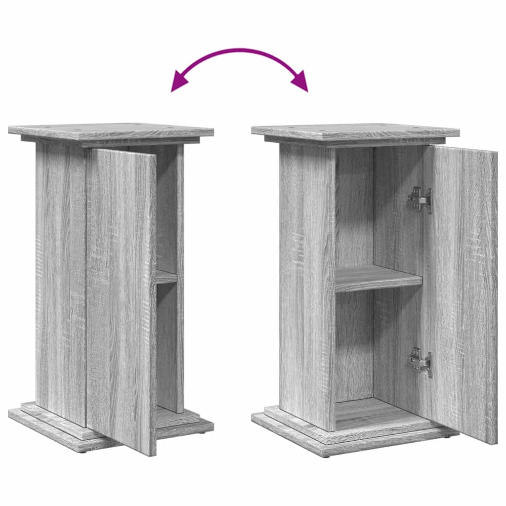 Display St& with Storage Grey Sonoma 31x30x60 cm