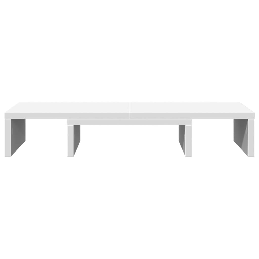 vidaXL Monitor Stand Adjustable White 60x24x10.5 cm Engineered Wood