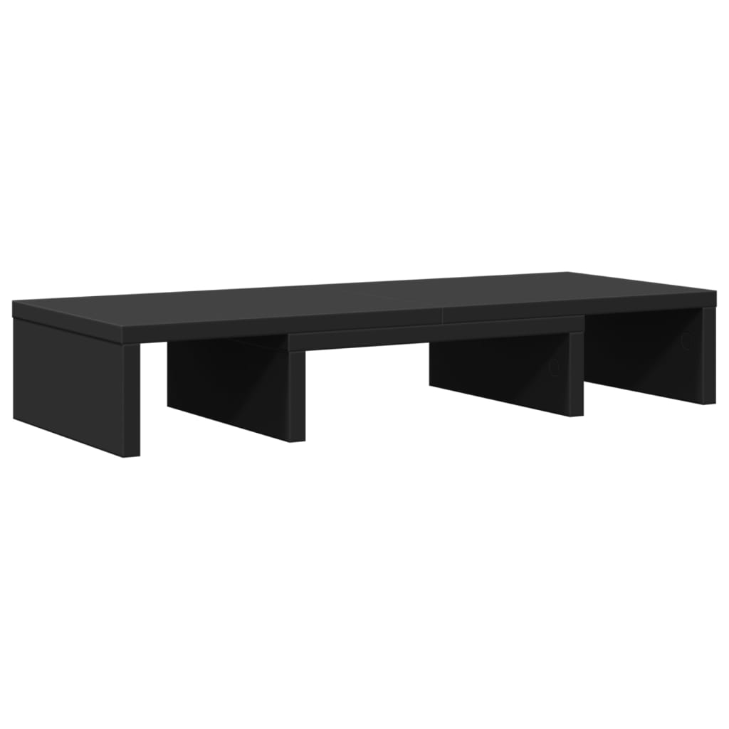 vidaXL Monitor Stand Adjustable Black 60x24x10.5 cm Engineered Wood