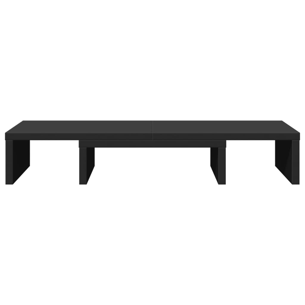 vidaXL Monitor Stand Adjustable Black 60x24x10.5 cm Engineered Wood