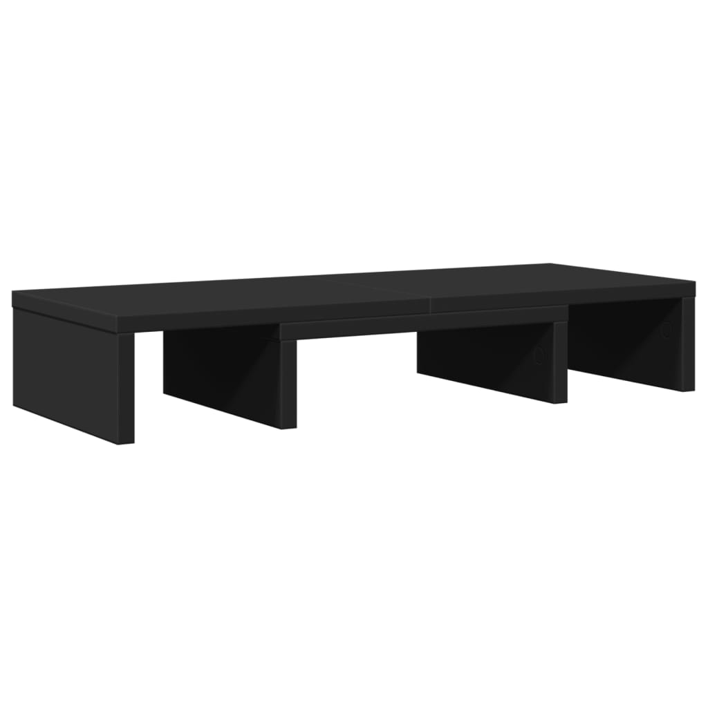 vidaXL Monitor Stand Adjustable Black 60x24x10.5 cm Engineered Wood