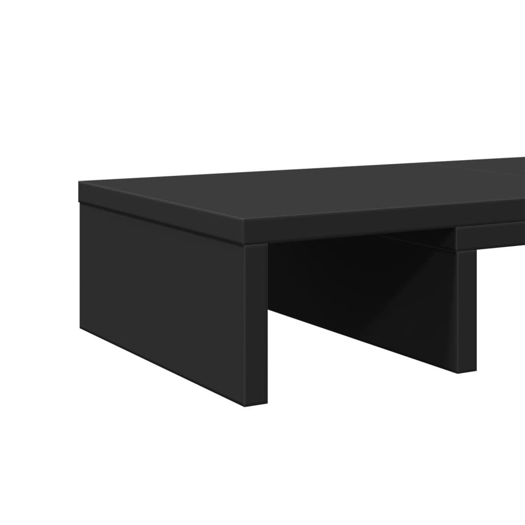 vidaXL Monitor Stand Adjustable Black 60x24x10.5 cm Engineered Wood