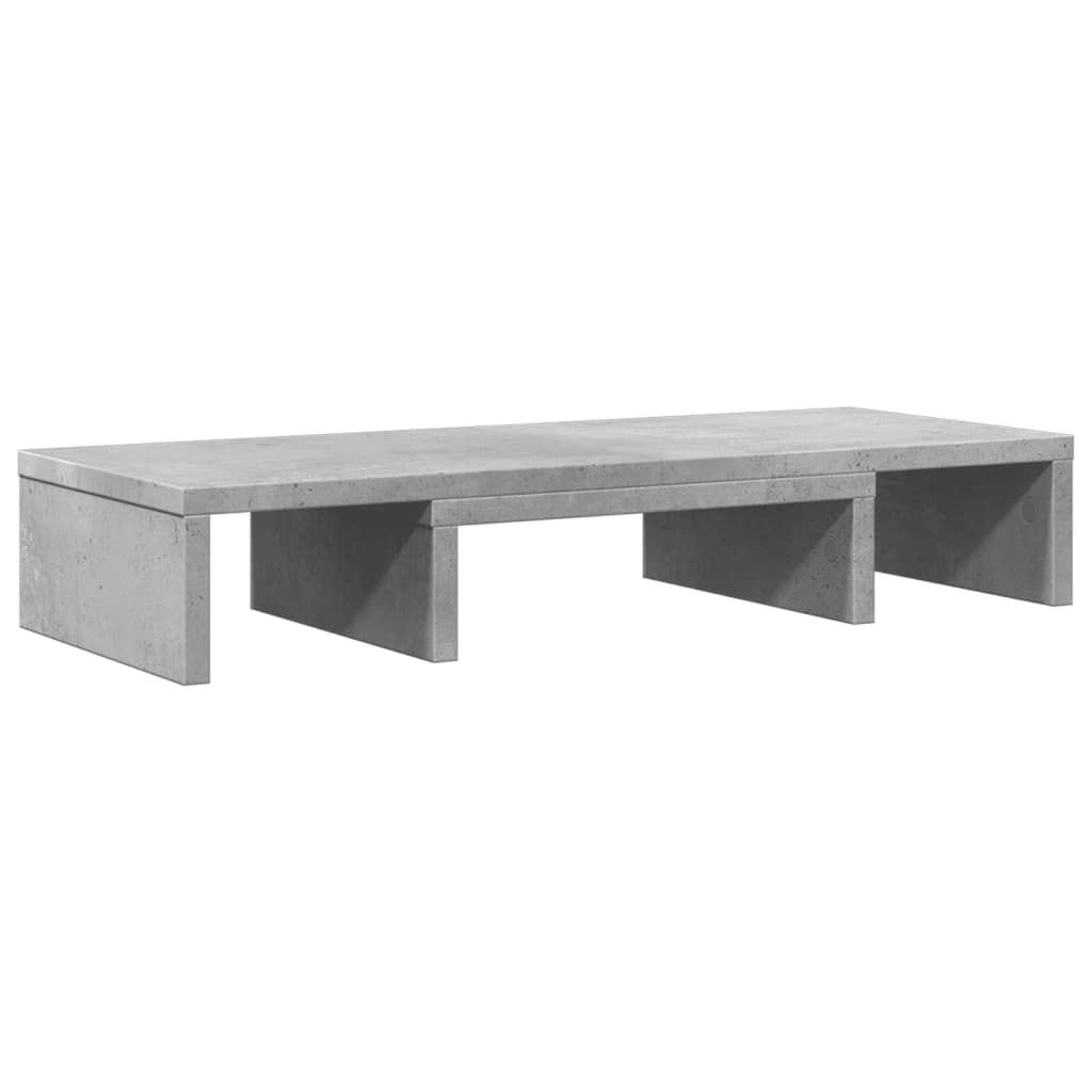 vidaXL Monitor Stand Adjustable Concrete Grey 60x24x10.5 cm Engineered Wood