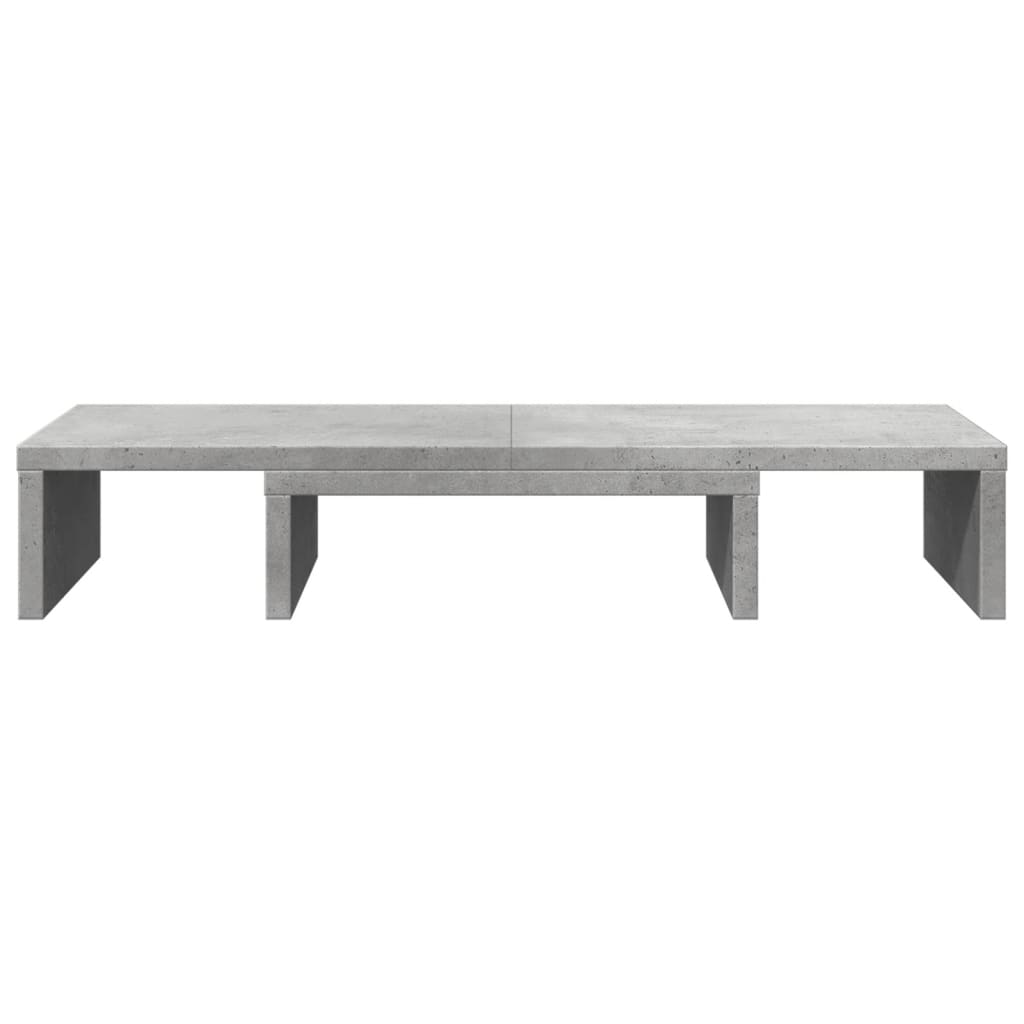 vidaXL Monitor Stand Adjustable Concrete Grey 60x24x10.5 cm Engineered Wood