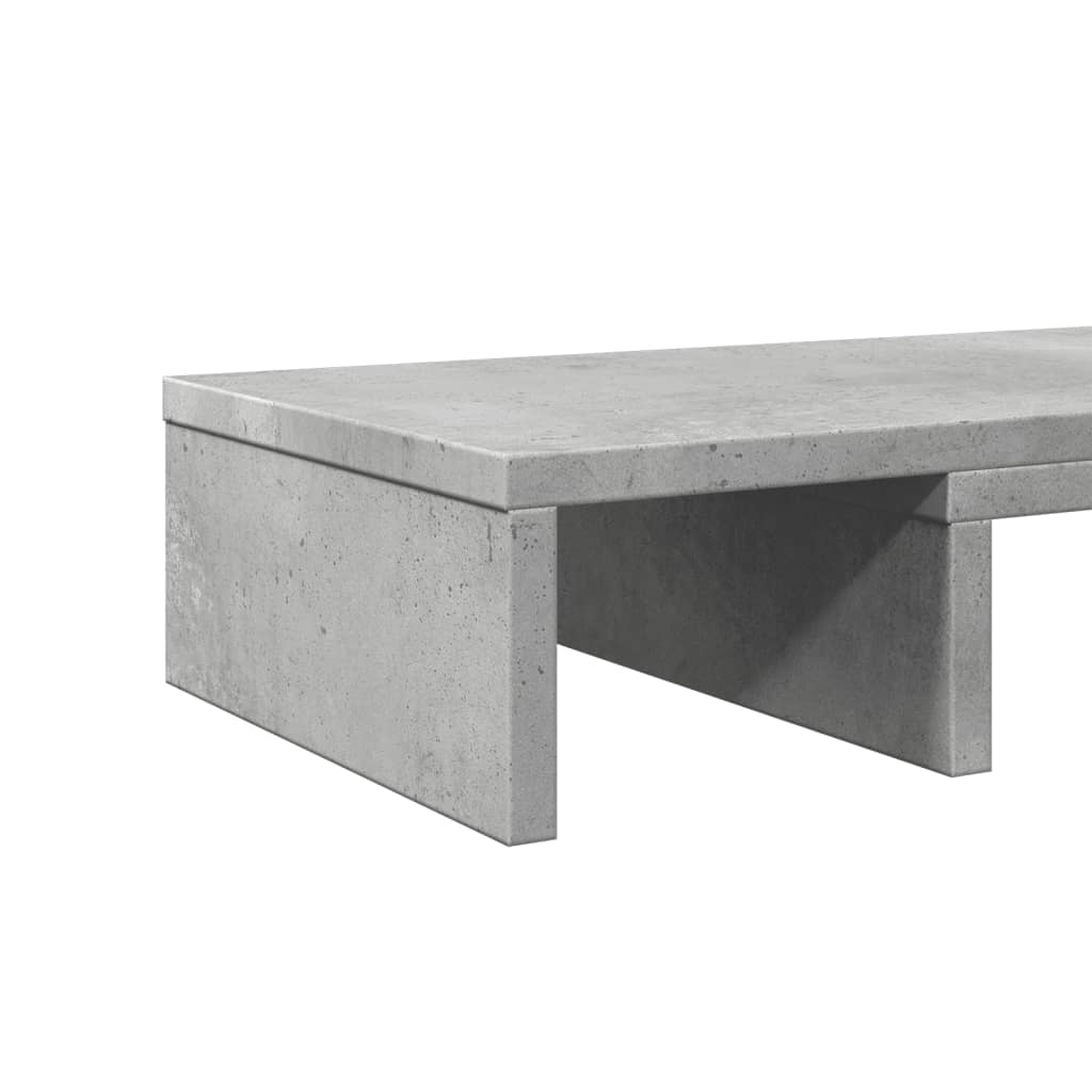 vidaXL Monitor Stand Adjustable Concrete Grey 60x24x10.5 cm Engineered Wood