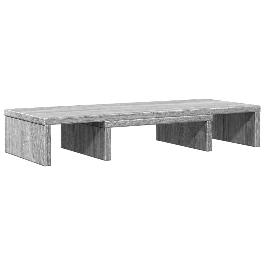 vidaXL Monitor Stand Adjustable Grey Sonoma 60x24x10.5 cm Engineered Wood