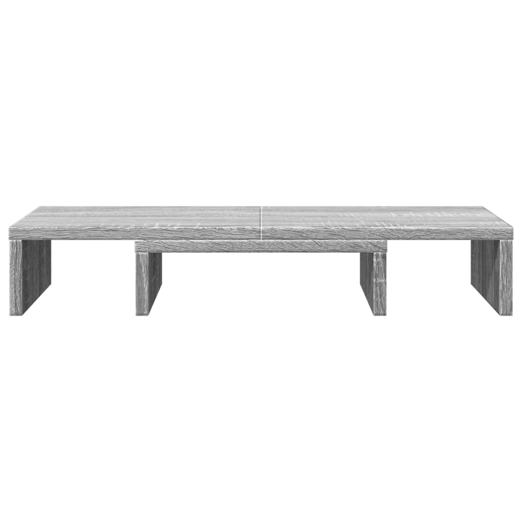 vidaXL Monitor Stand Adjustable Grey Sonoma 60x24x10.5 cm Engineered Wood