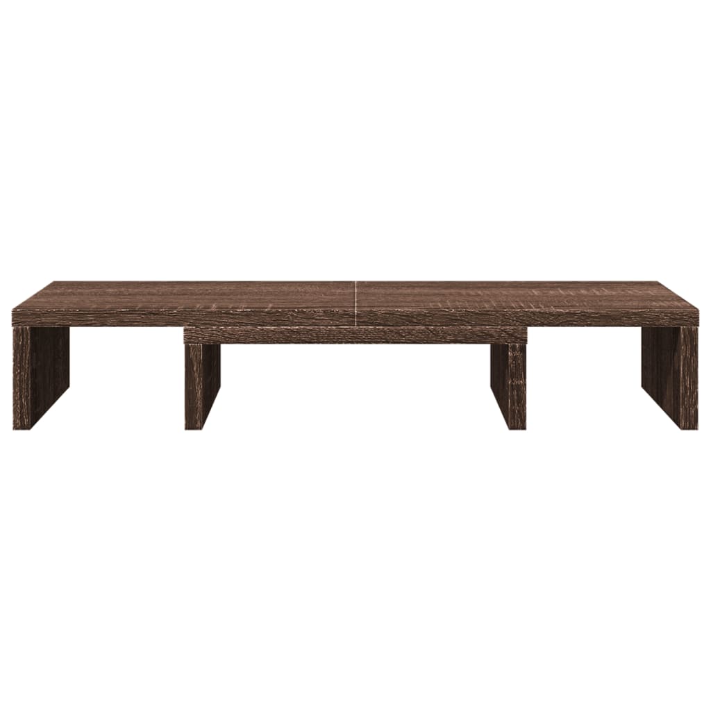 vidaXL Monitor Stand Adjustable Brown Oak 60x24x10.5 cm Engineered Wood