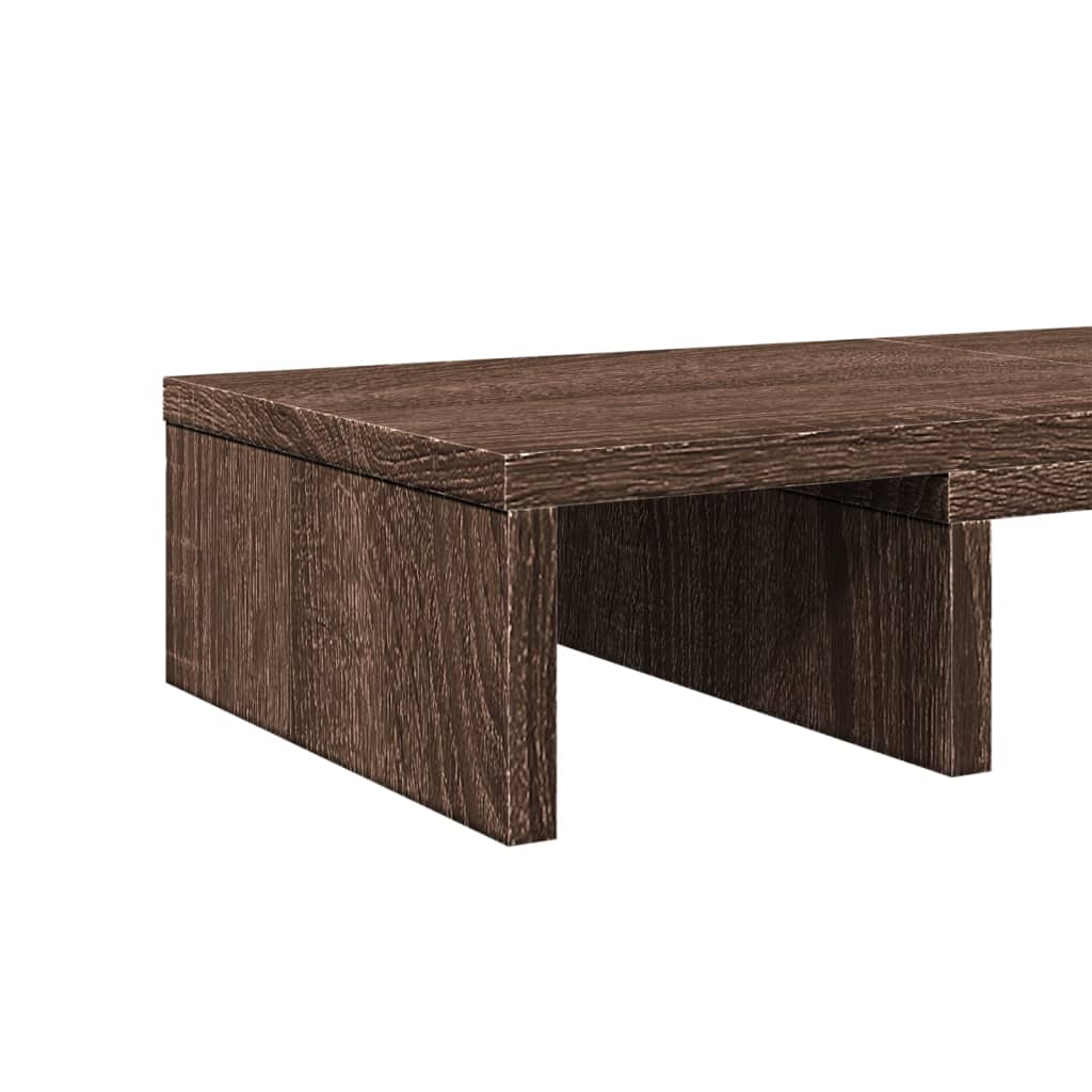 vidaXL Monitor Stand Adjustable Brown Oak 60x24x10.5 cm Engineered Wood