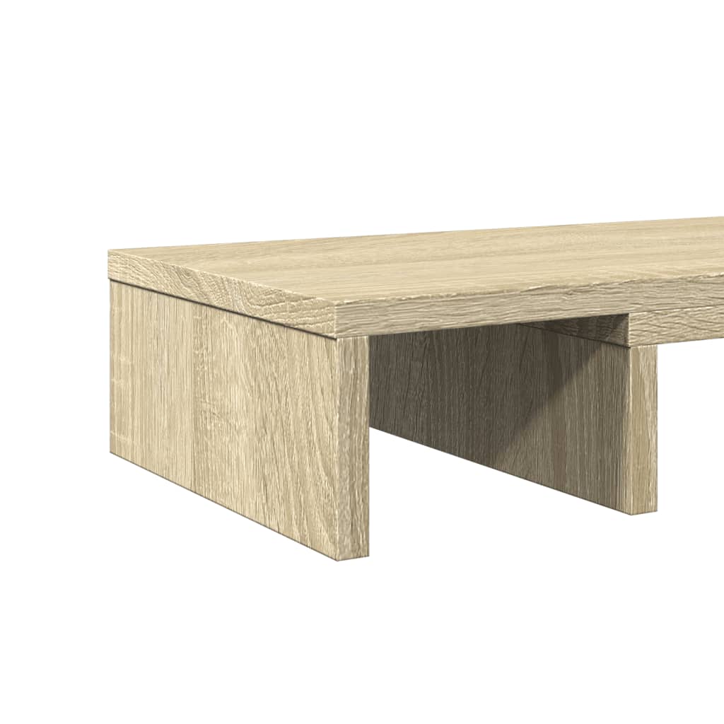 vidaXL Monitor Stand Riser Adjustable Sonoma Oak 80x24x10.5 cm Engineered Wood