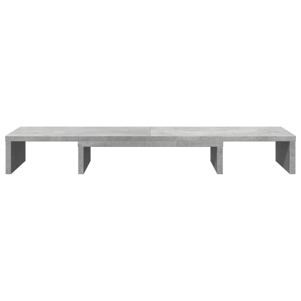 vidaXL Monitor Stand Riser Adjustable Concrete Grey 80x24x10.5 cm Engineered Wood