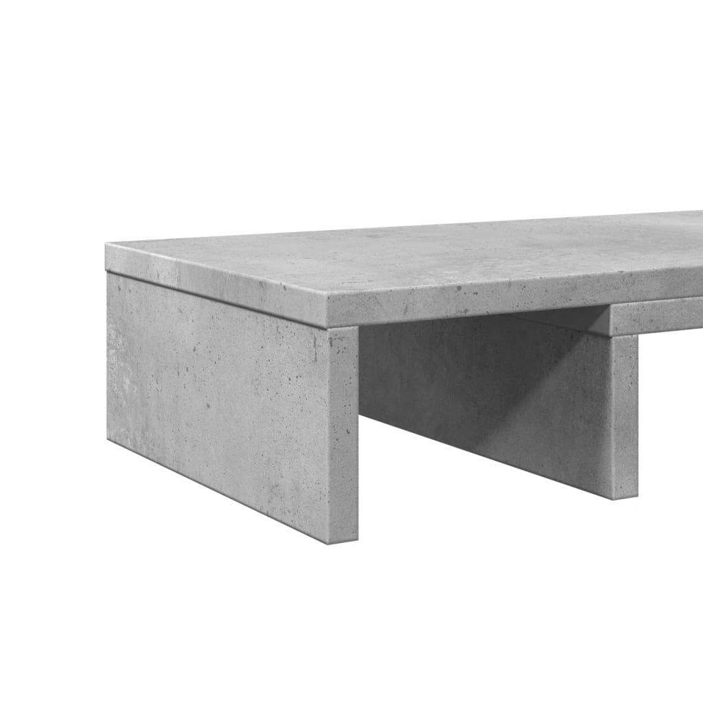 vidaXL Monitor Stand Riser Adjustable Concrete Grey 80x24x10.5 cm Engineered Wood