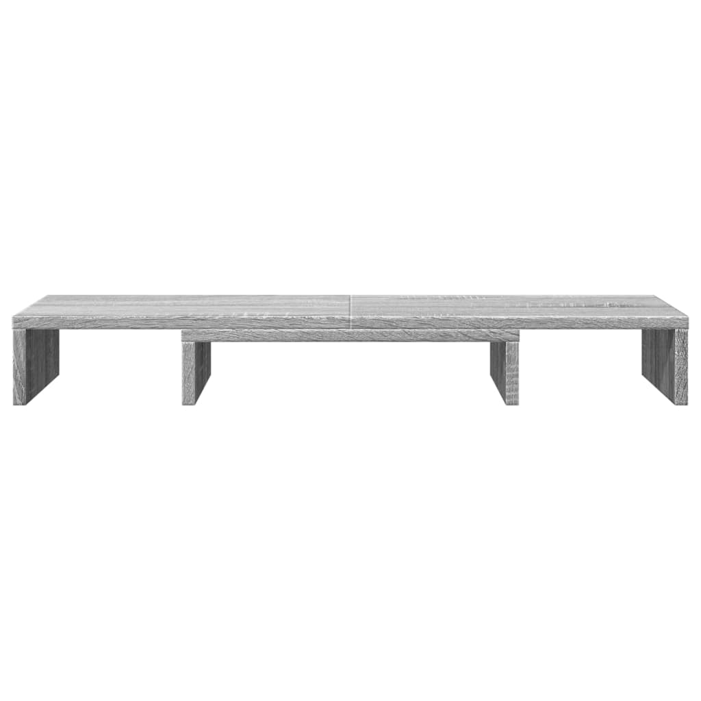 vidaXL Monitor Stand Riser Adjustable Grey Sonoma 80x24x10.5 cm Engineered Wood