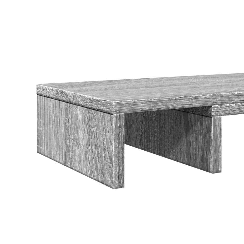 vidaXL Monitor Stand Riser Adjustable Grey Sonoma 80x24x10.5 cm Engineered Wood