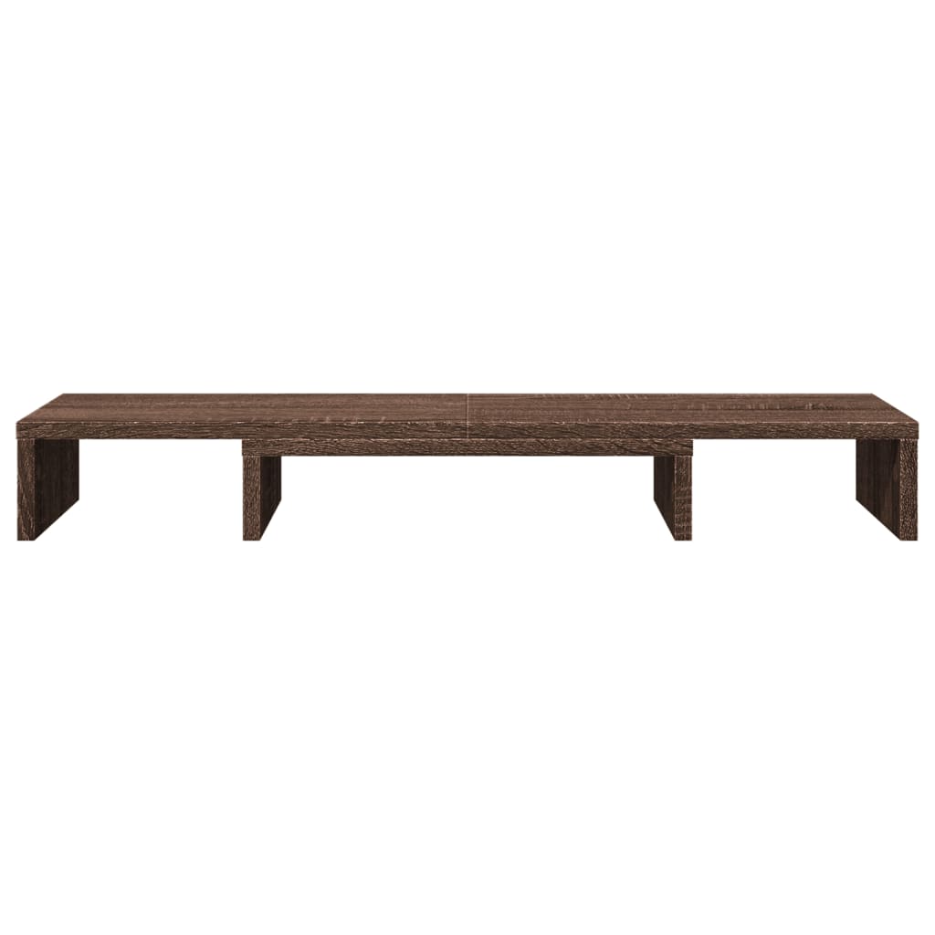 vidaXL Monitor Stand Riser Adjustable Brown Oak 80x24x10.5 cm Engineered Wood