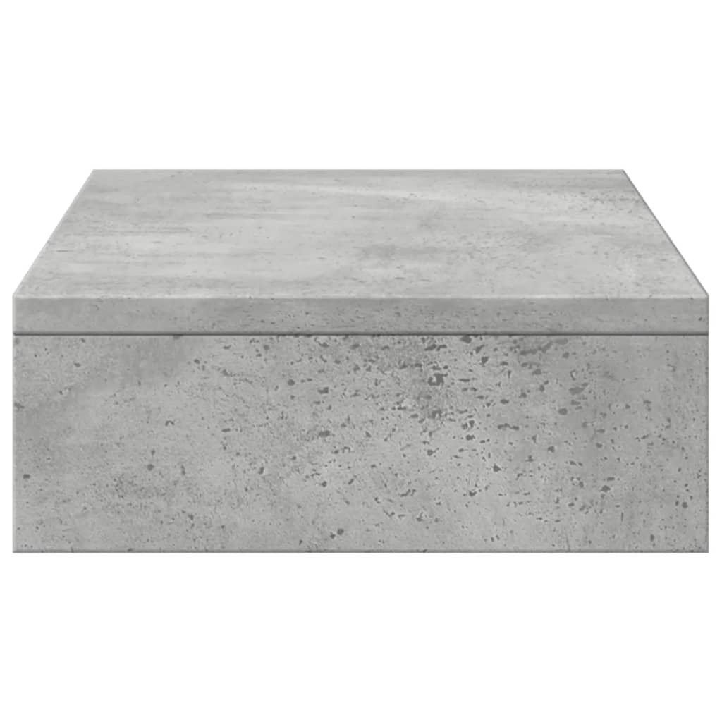 vidaXL Monitor Stand Concrete Grey 50x27x10 cm Engineered Wood