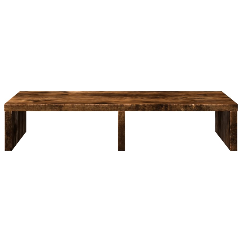 vidaXL Monitor Stand Smoked Oak 50x27x10 cm Engineered Wood