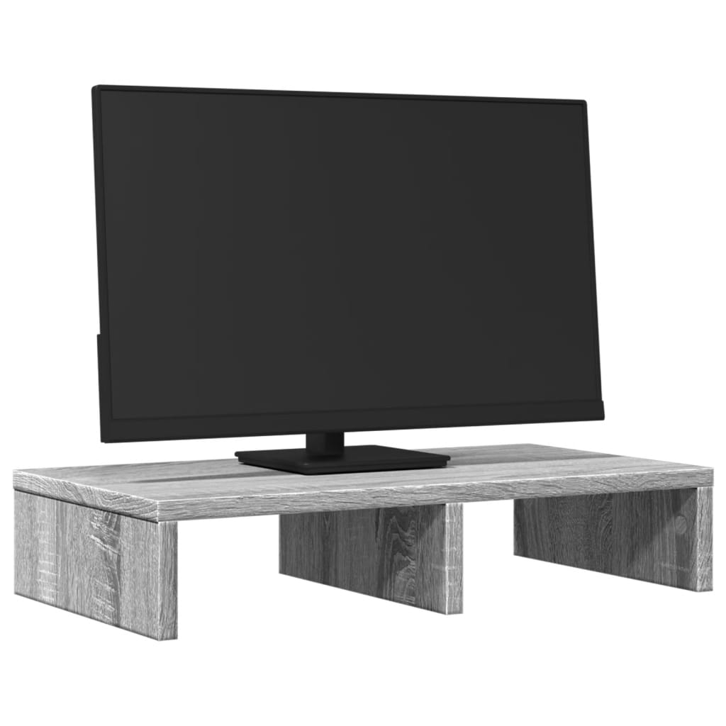 vidaXL Monitor Stand Grey Sonoma 50x27x10 cm Engineered Wood