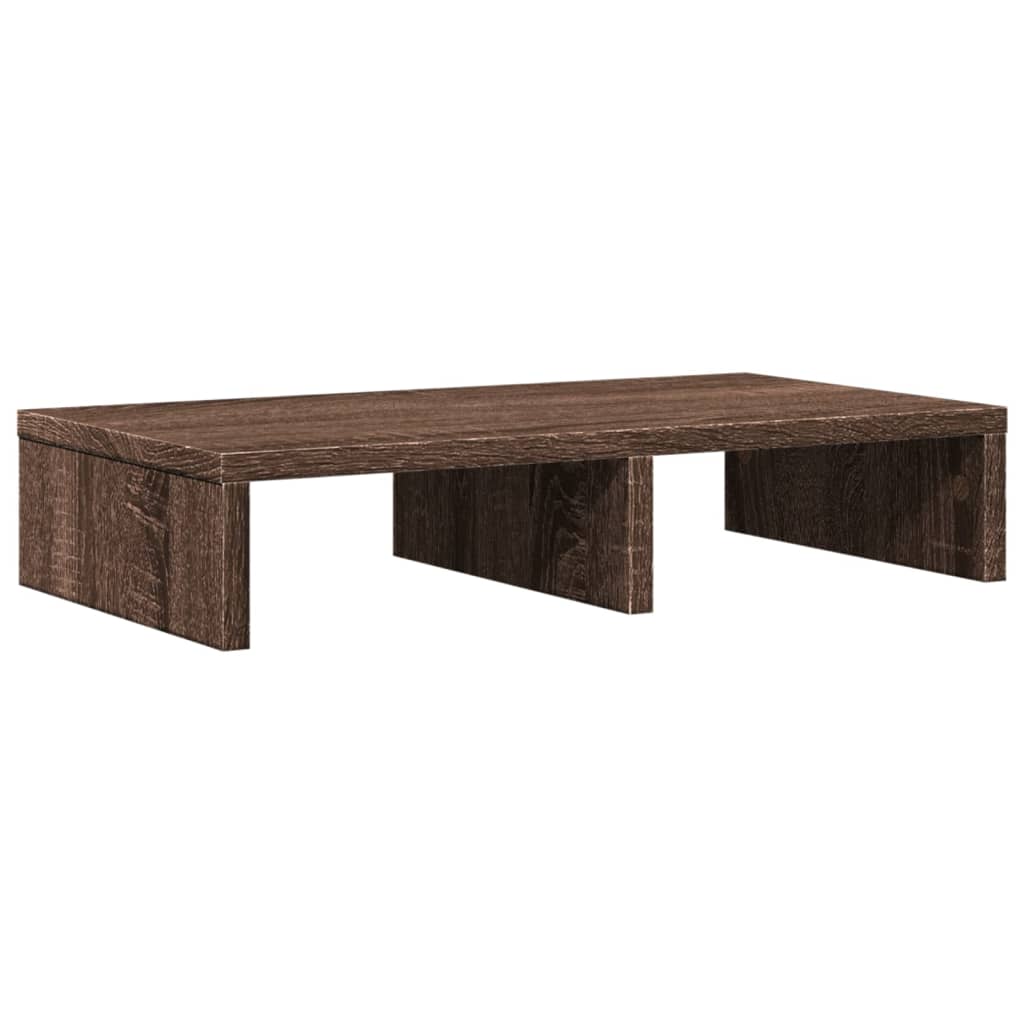 vidaXL Monitor Stand Brown Oak 50x27x10 cm Engineered Wood