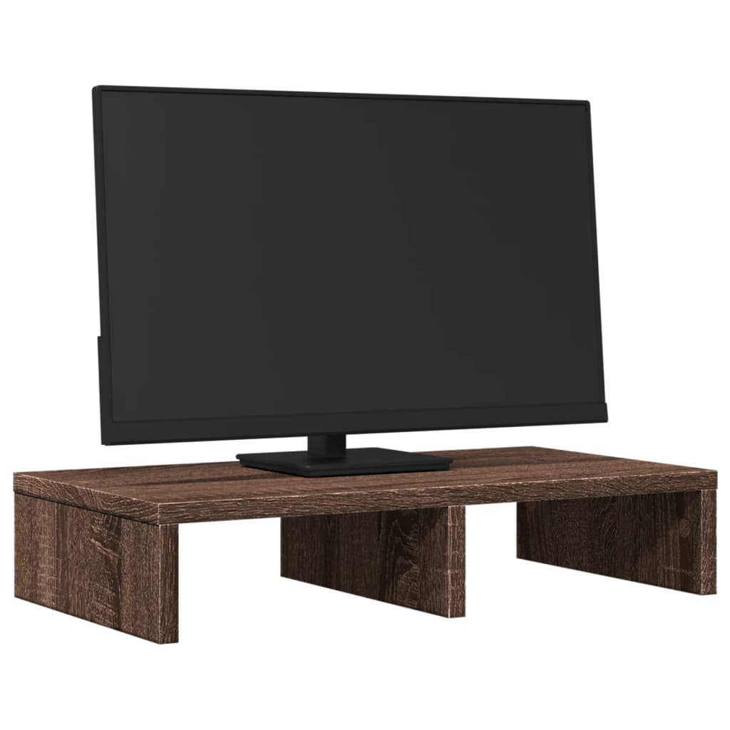 vidaXL Monitor Stand Brown Oak 50x27x10 cm Engineered Wood