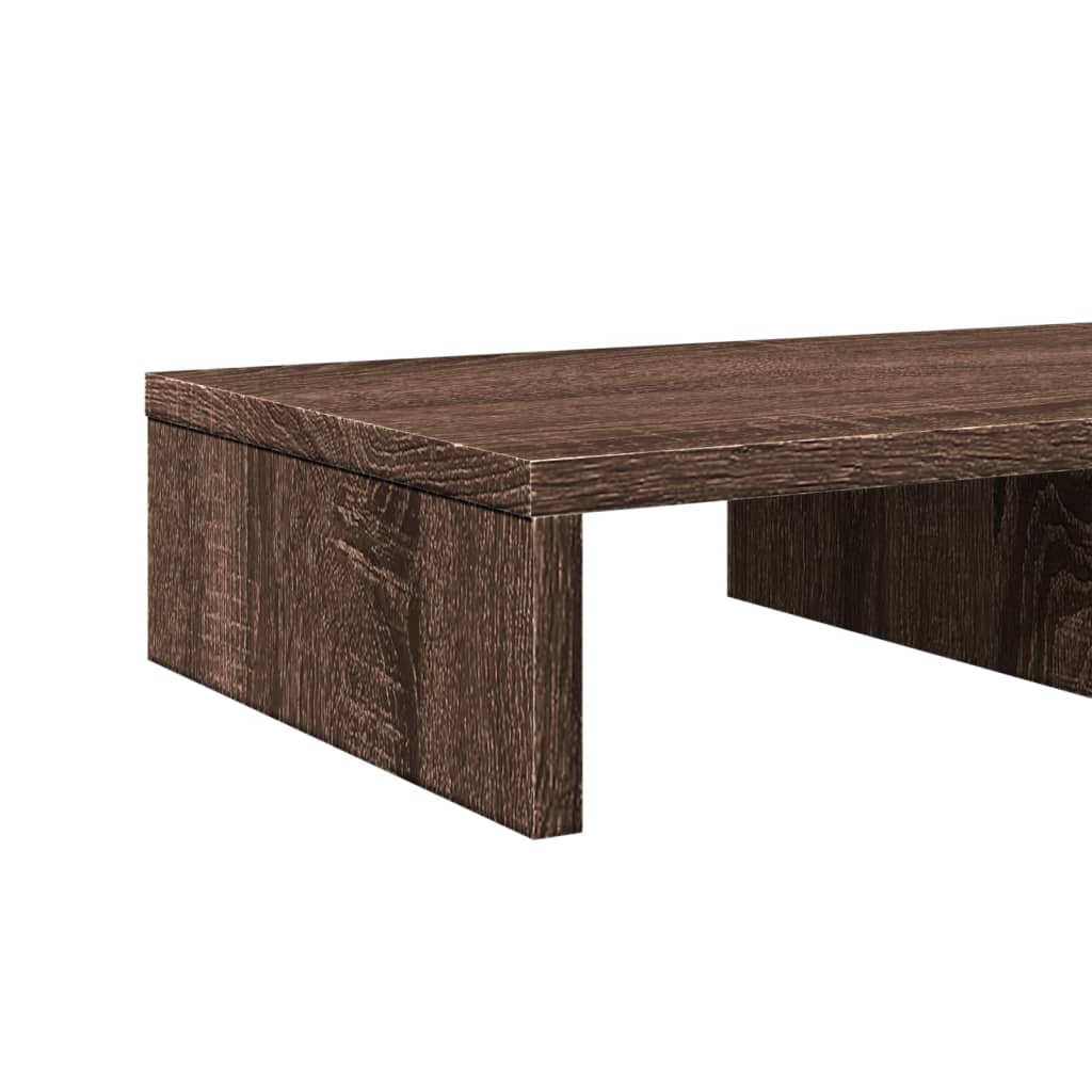 vidaXL Monitor Stand Brown Oak 50x27x10 cm Engineered Wood