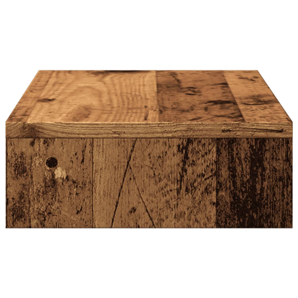 vidaXL Monitor Stand Old Wood 50x27x10 cm Engineered Wood