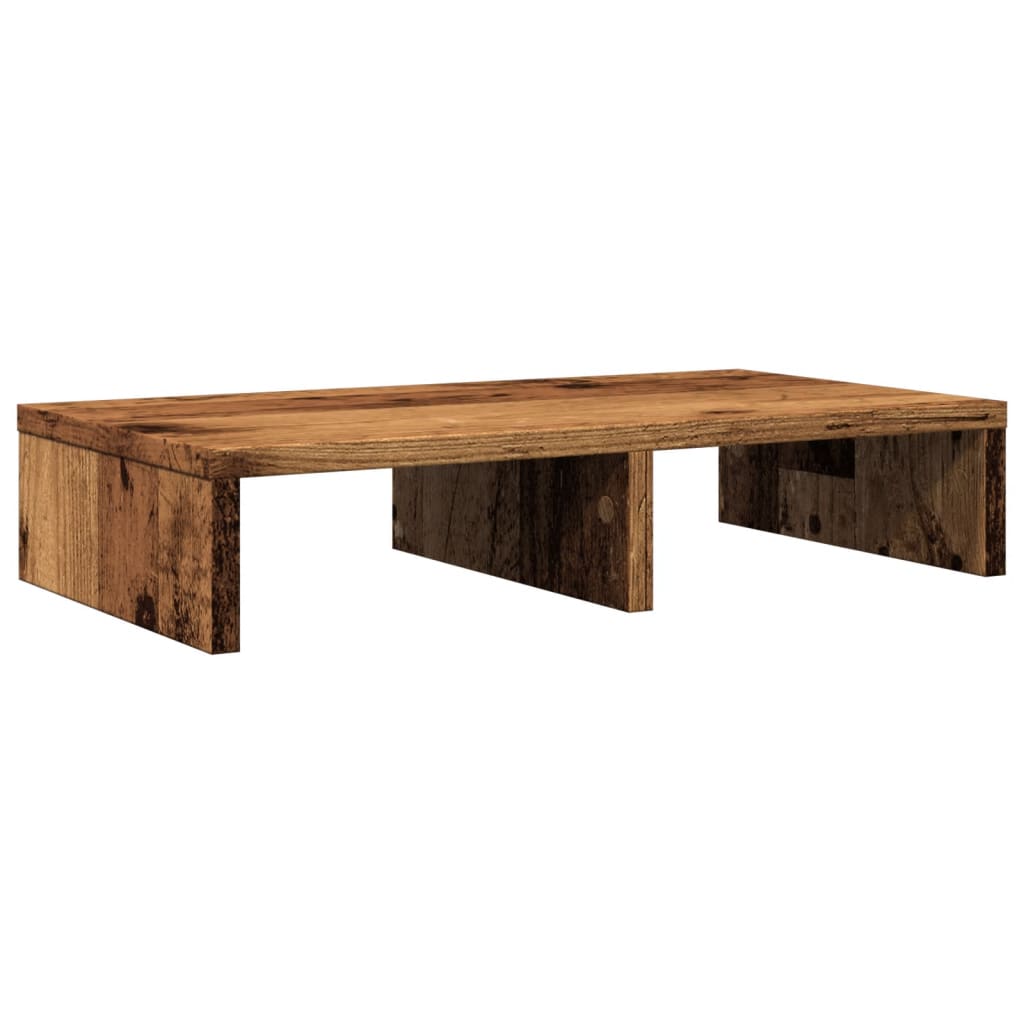 vidaXL Monitor Stand Old Wood 50x27x10 cm Engineered Wood