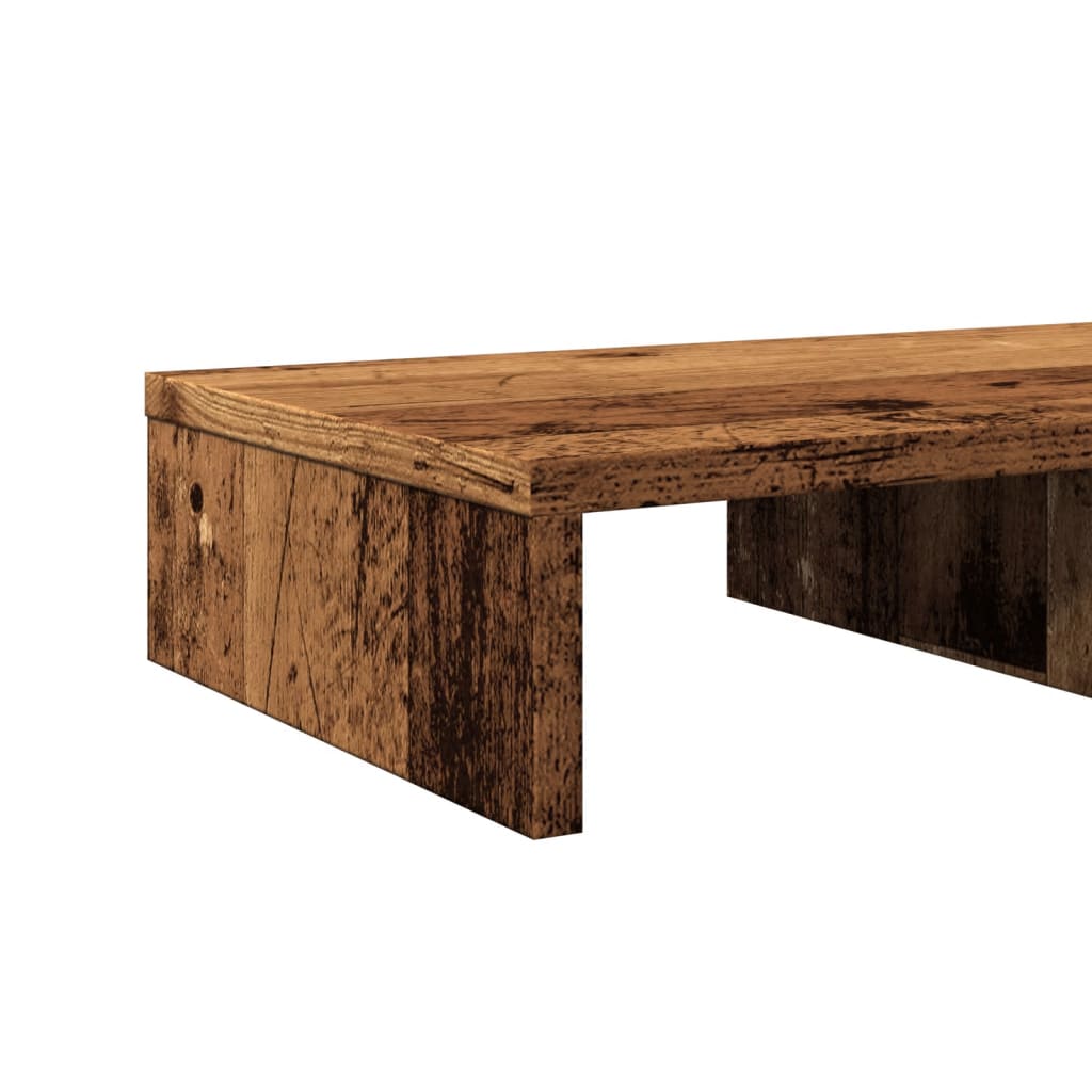 vidaXL Monitor Stand Old Wood 50x27x10 cm Engineered Wood