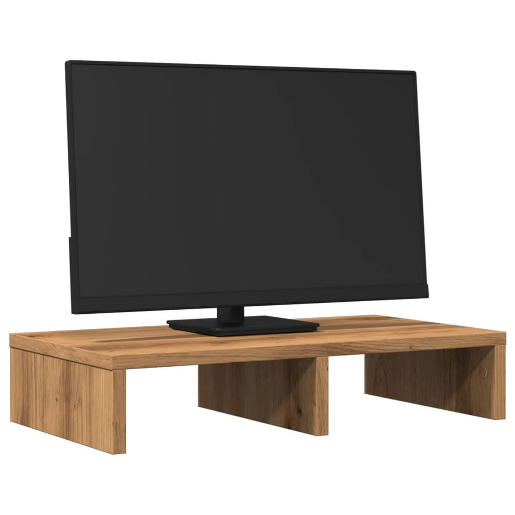 vidaXL Monitor Stand Artisian Oak 50x27x10 cm Engineered Wood