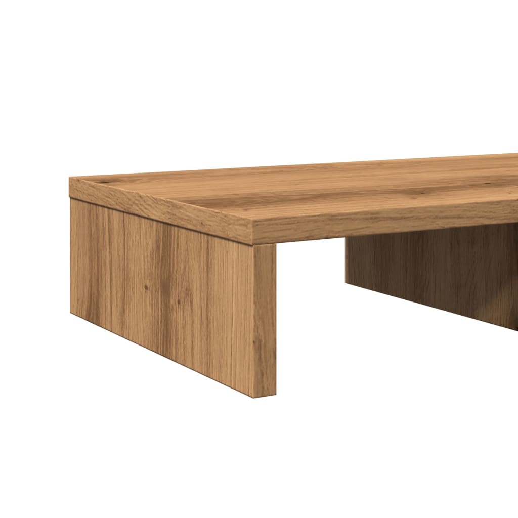 vidaXL Monitor Stand Artisian Oak 50x27x10 cm Engineered Wood