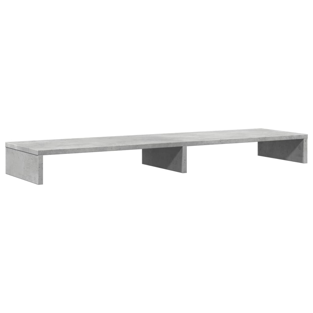 vidaXL Monitor Stand Concrete Grey 100x27x10 cm Engineered Wood