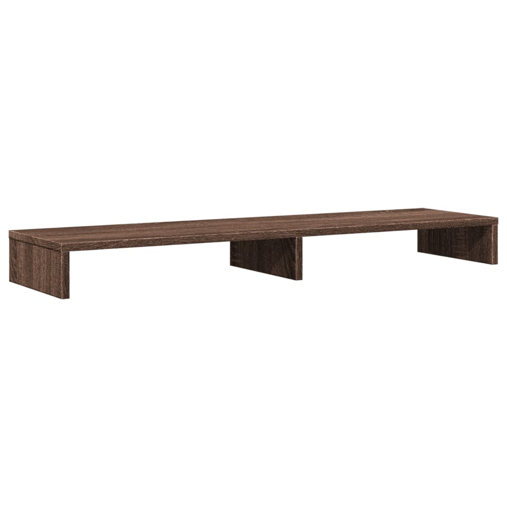 vidaXL Monitor Stand Brown Oak 100x27x10 cm Engineered Wood