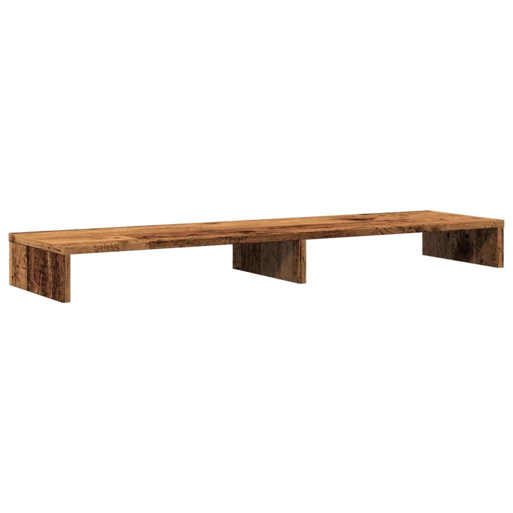 vidaXL Monitor Stand Old Wood 100x27x10 cm Engineered Wood