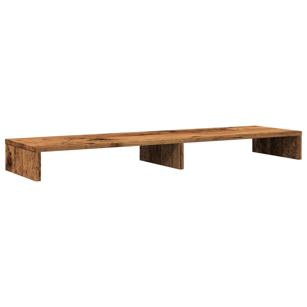 vidaXL Monitor Stand Old Wood 100x27x10 cm Engineered Wood