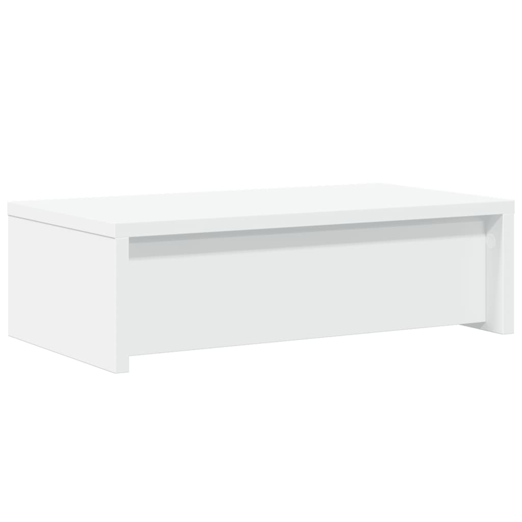 vidaXL Monitor Stand with Drawers White 50x27x15 cm Engineered Wood