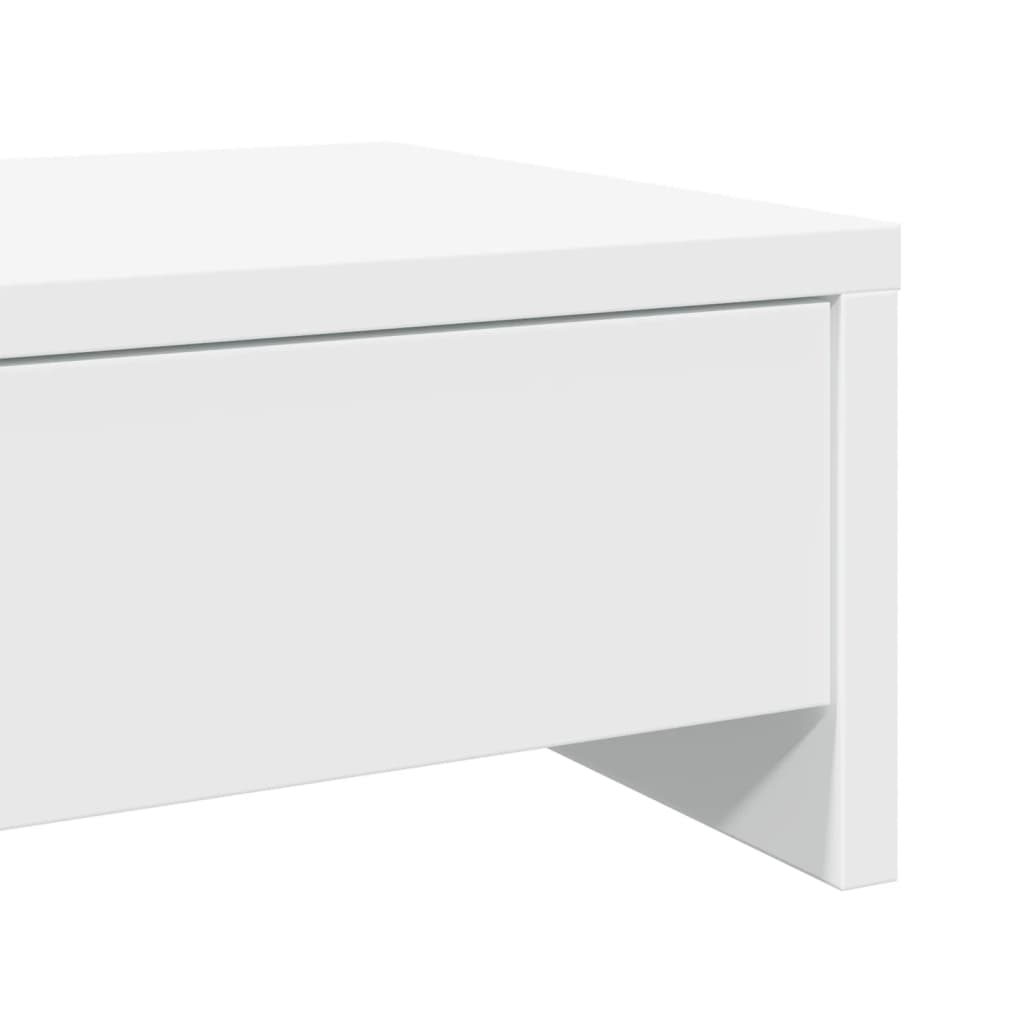 vidaXL Monitor Stand with Drawers White 50x27x15 cm Engineered Wood