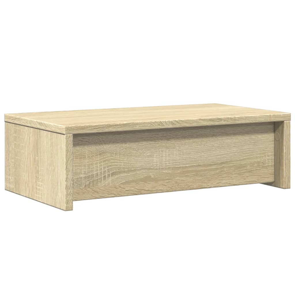 vidaXL Monitor Stand with Drawers Sonoma Oak 50x27x15 cm Engineered Wood