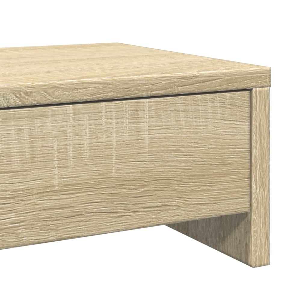 vidaXL Monitor Stand with Drawers Sonoma Oak 50x27x15 cm Engineered Wood