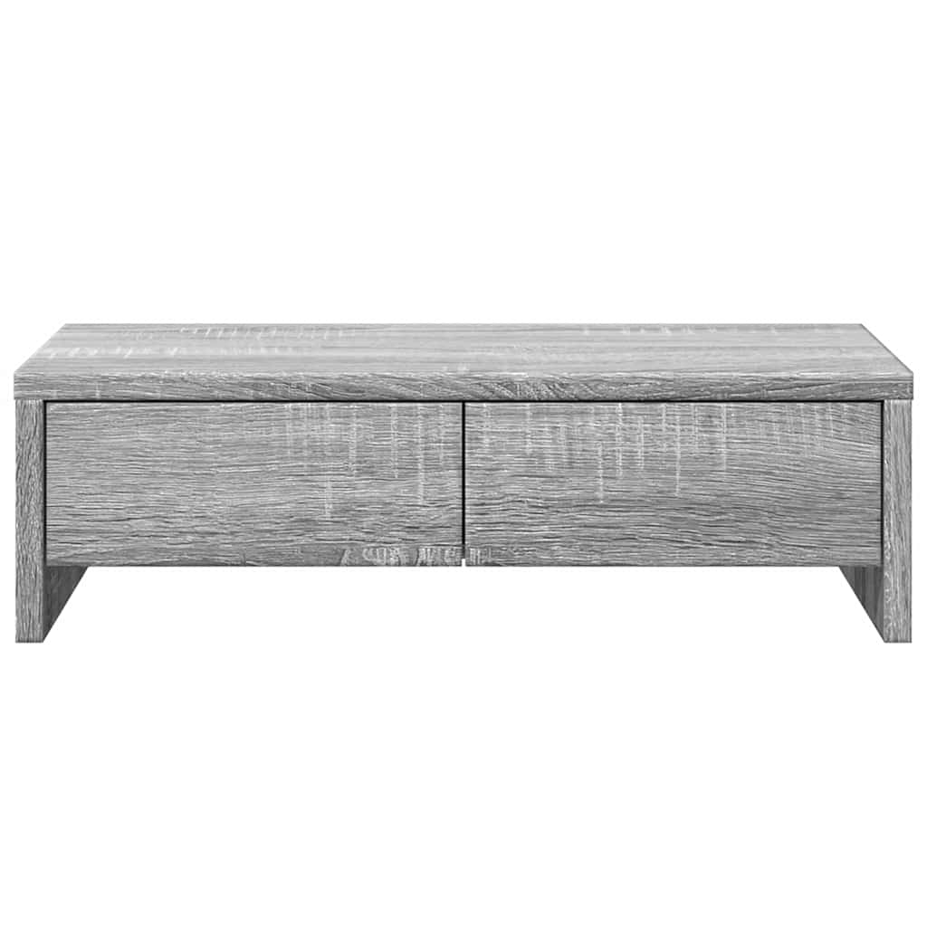 Monitor Stand with Drawers Grey Sonoma 50x27x15 cm Engineered Wood