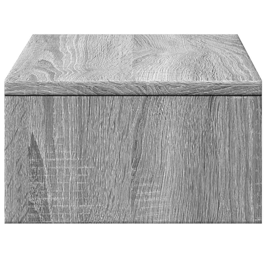 Monitor Stand with Drawers Grey Sonoma 50x27x15 cm Engineered Wood